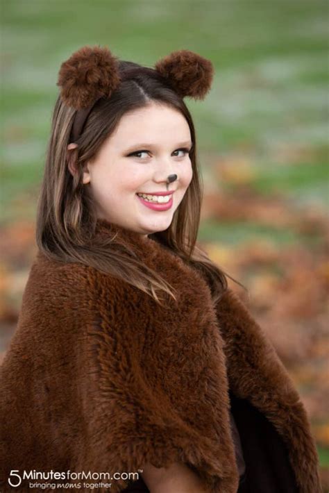 fake fur on clothes to make bear cusitme|diy bear costume.